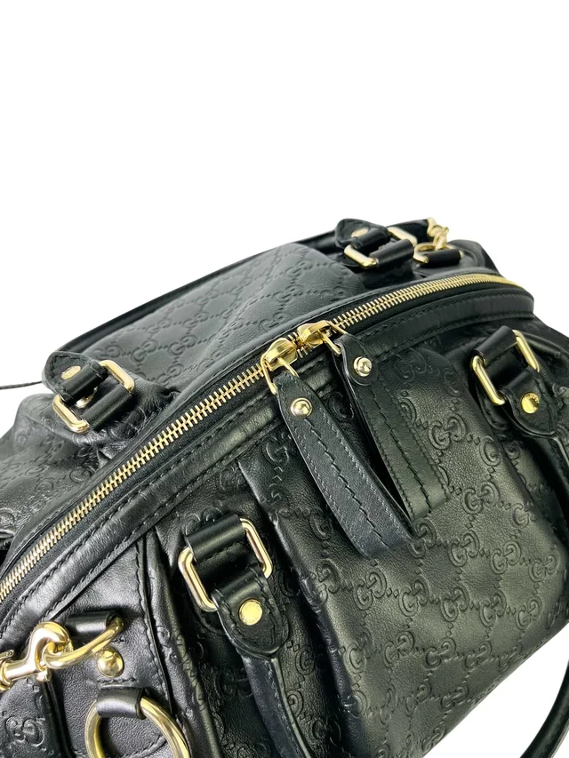 Gucci Embossed Monogram Sukey Boston Bag in Black from Season 2 Consign, photo 2 of 2