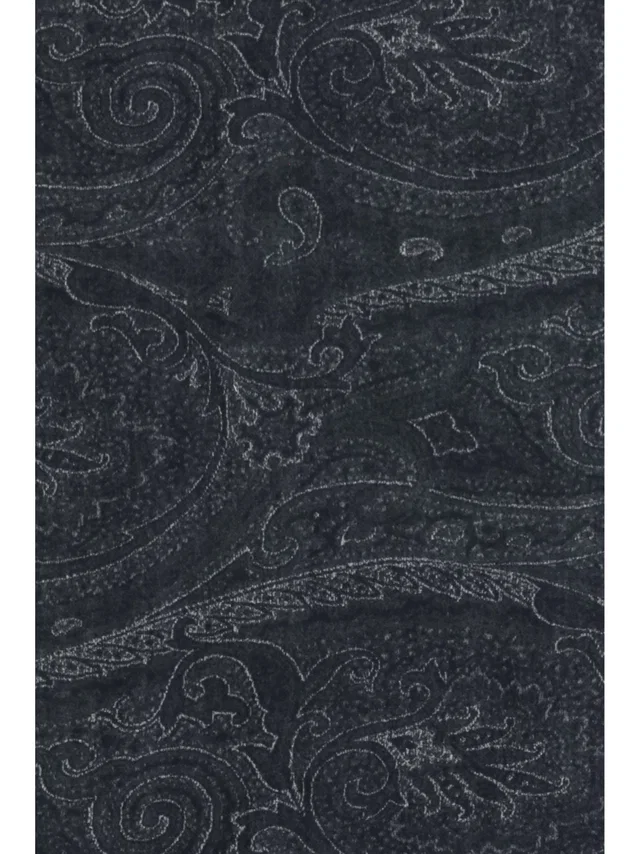 Etro Paisley Stamped Modal Scarf — Black Scarfs in Black from HEWI