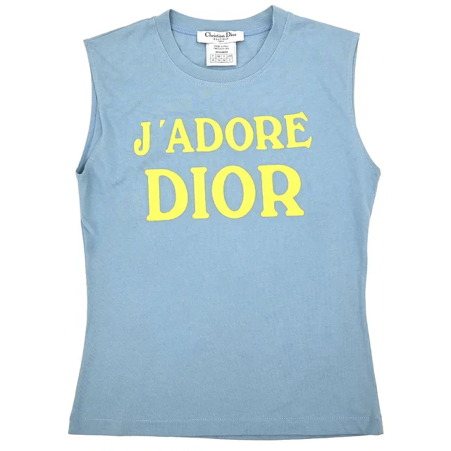 Dior 2002 Sleeveless Tank Top Black #38 in Black from AMORE Vintage Tokyo