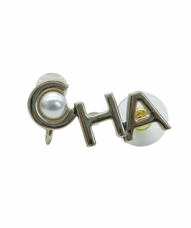 Chanel Logo Pearl Earrings from Luxury Promise, photo 2 of 4