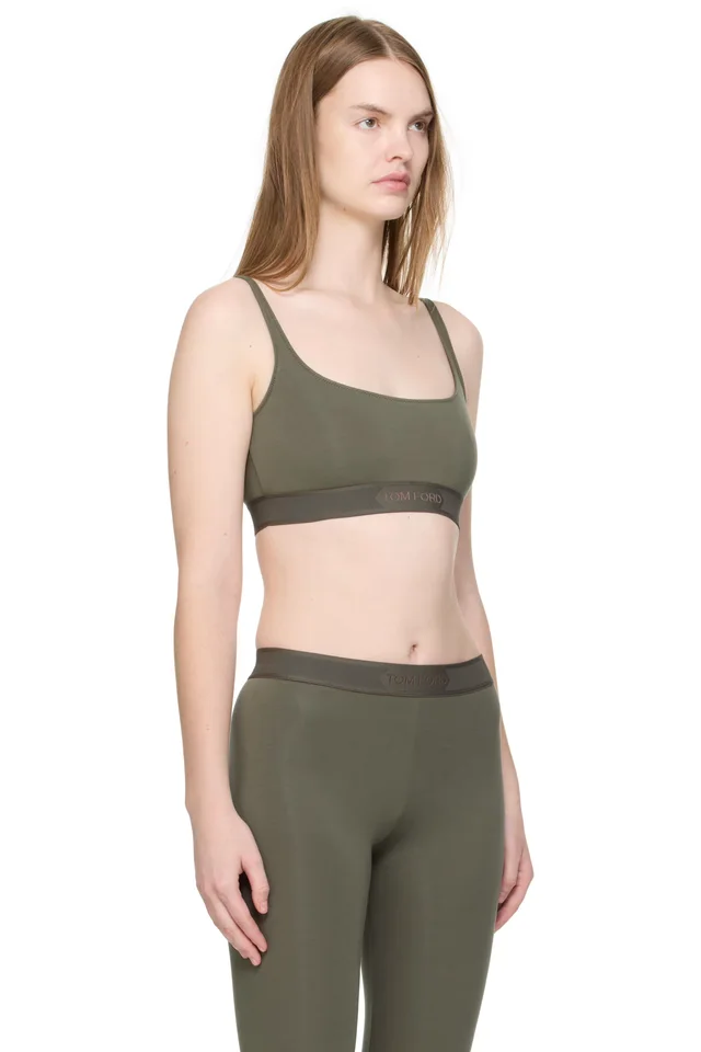 TOM FORD Green Signature Bralette, photo 2 of 4 from SSENSE
