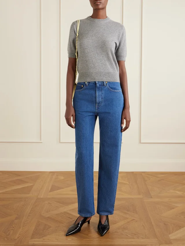 JIL SANDER Mid-rise tapered jeans in Blue, photo 2 of 2 from NET-A-PORTER (Canada)
