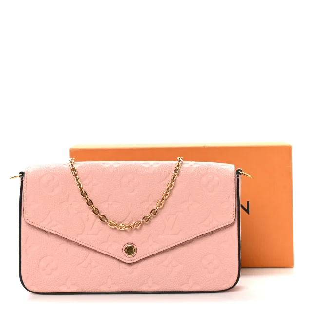 Louis Vuitton Empreinte Pochette Felicie Chain Wallet Rose Poudre in Pink Calfskin from FASHIONPHILE, photo 12 of 12
