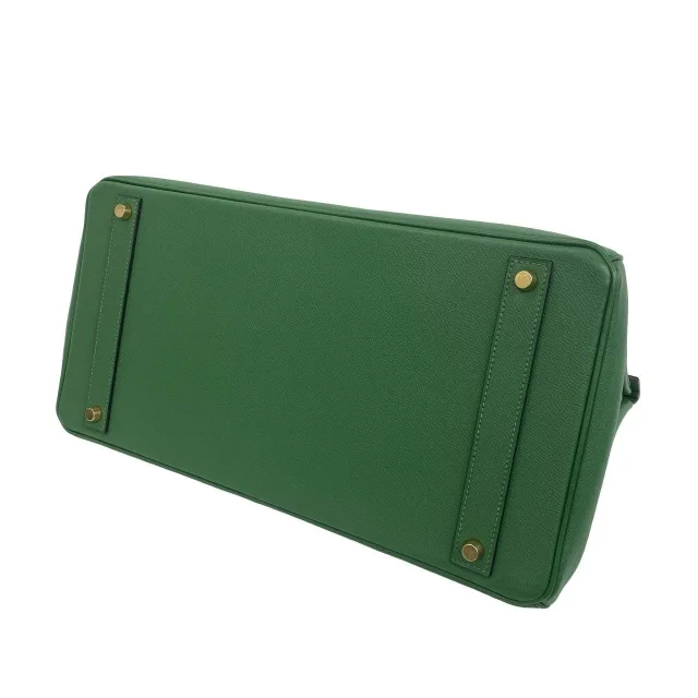 Hermès Birkin40 Cuir Chevre Mysore in Green Calfskin from LuxUness, photo 8 of 10