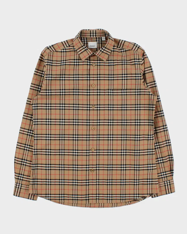 2023 Burberry London Nova Check Classic Fit Long Sleeve Shirt - L from Rokit Vintage