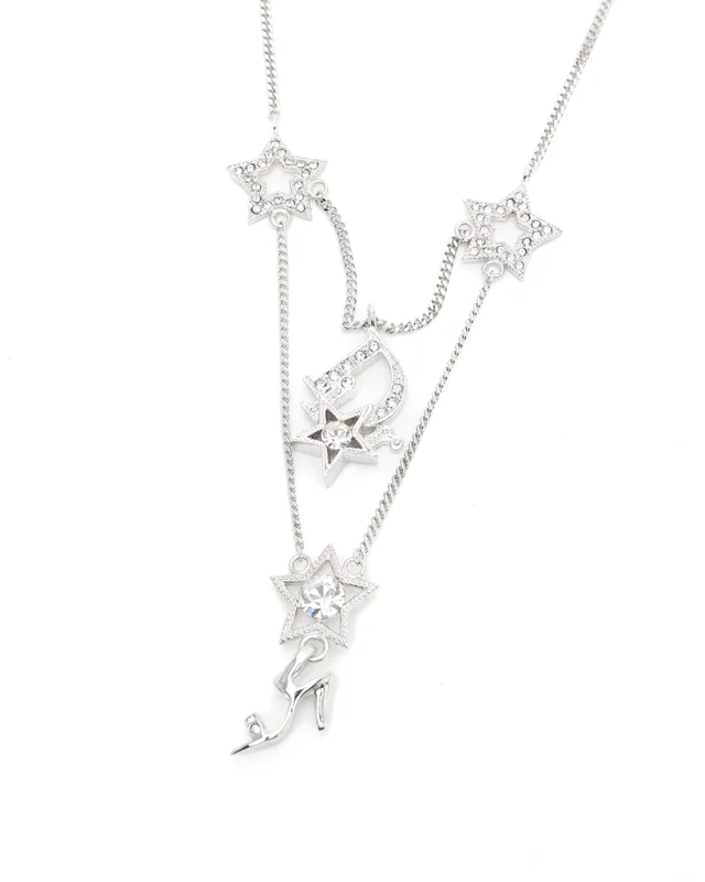 Dior Rhinestone Star Heels Necklace from A Retro Tale, photo 3 of 4