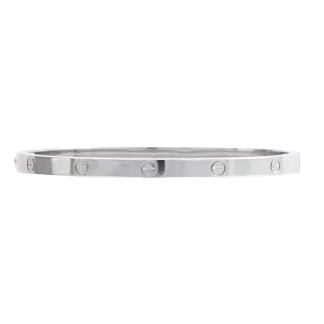 Cartier 18K Love Bracelet in White Gold in White from VINTAGE QOO TOKYO, photo 2 of 2