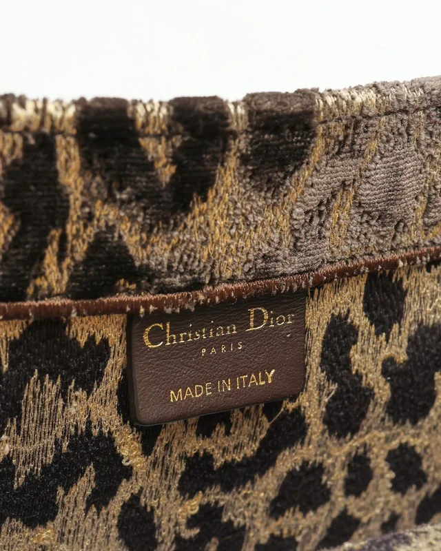 Dior Large Leopard Mizza Book Tote Bag in Velvet from A Retro Tale, photo 8 of 11