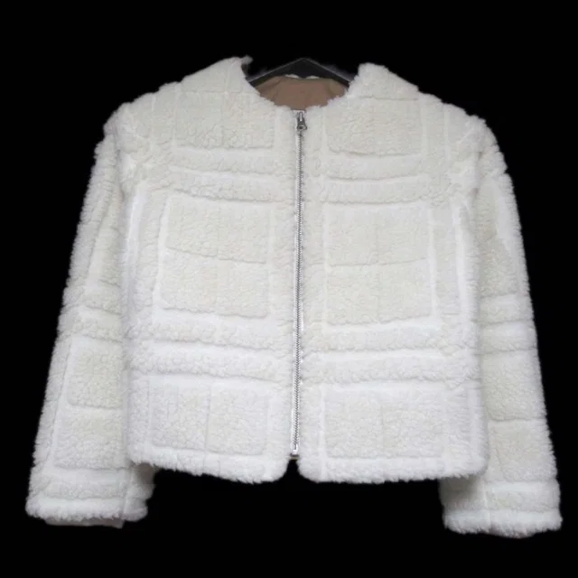 Burberry Nova Check Zip Up Collarless Jacket from LuxUness