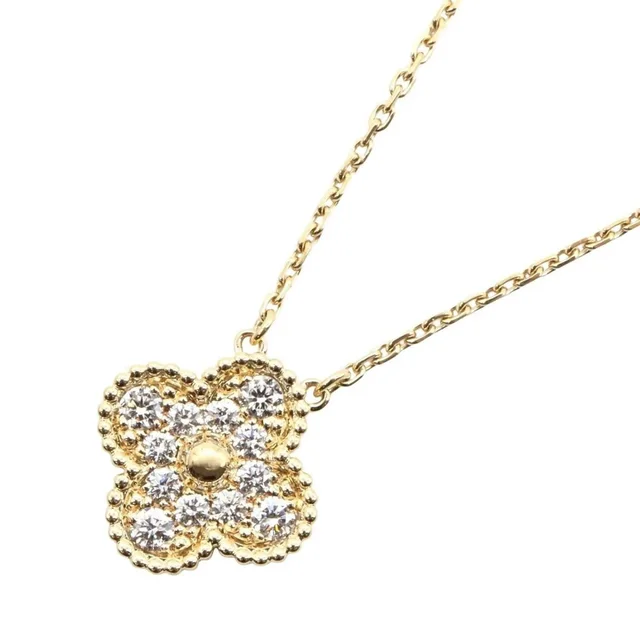 Van Cleef & Arpels Vintage Alhambra Diamond Necklace in multicolor from Grailed