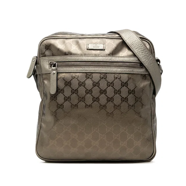 Gold Gucci GG Imprime Crossbody in Gold Coated canvas from Designer Revival, photo 1 of 1