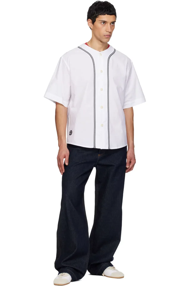 White Kenzo Paris 'Boke Flower 2.0' Baseball Shirt, photo 4 of 4 from SSENSE