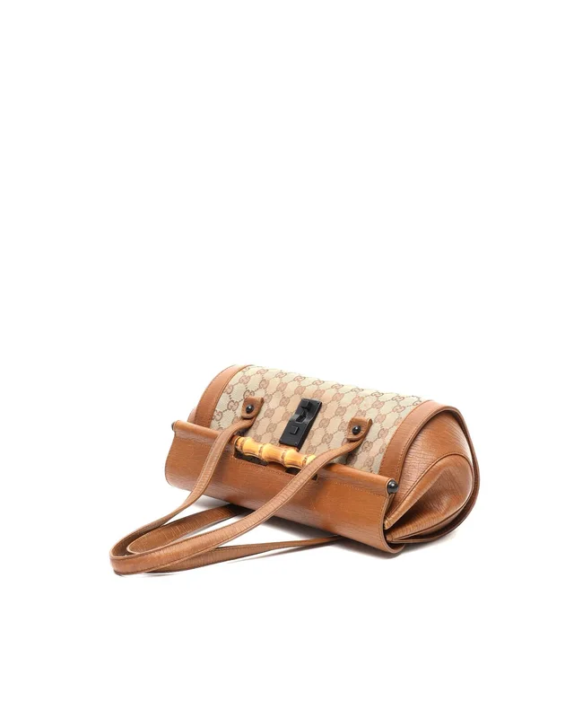 Gucci GG Bamboo Bullet Handbag in Canvas from A Retro Tale, photo 4 of 9