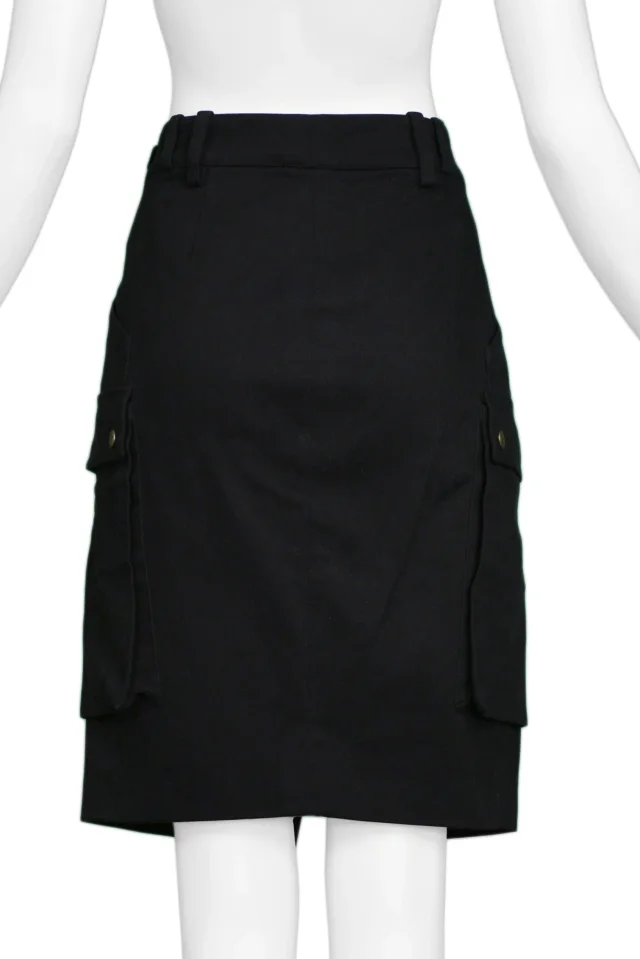 Balenciaga By Ghesquiere Black Cargo Skirt 2002 in Black from Resurrection Vintage, photo 8 of 8