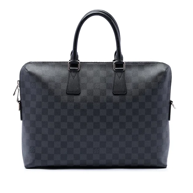 Black Louis Vuitton Damier Graphite Porte Documents Jour Business Bag in Black Canvas from Designer Revival