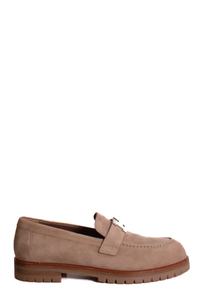 Hermès Faubourg Suede Loafers Beige Camel 37 in Brown Suede from Luxury Promise