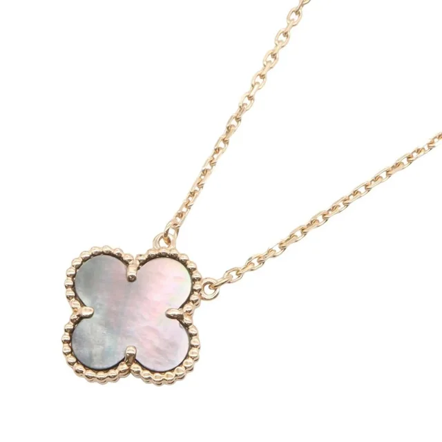 Van Cleef & Arpels Vintage Alhambra Grey Mother-Of-Pearl Necklace in multicolor from Grailed