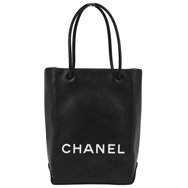 Chanel 2008-2009 Black Calfskin Essential Tote Bag in Black Calfskin from AMORE Vintage Tokyo