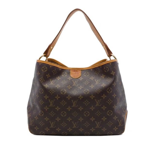 Brown Louis Vuitton Monogram Delightful PM Tote Bag in Brown Coated canvas from Designer Revival