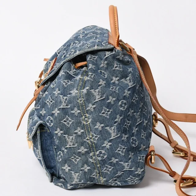 Louis Vuitton Sac a Dos GM Backpack Monogram Denim Blue Gold in Blue Denim from The Reluxe, photo 2 of 2
