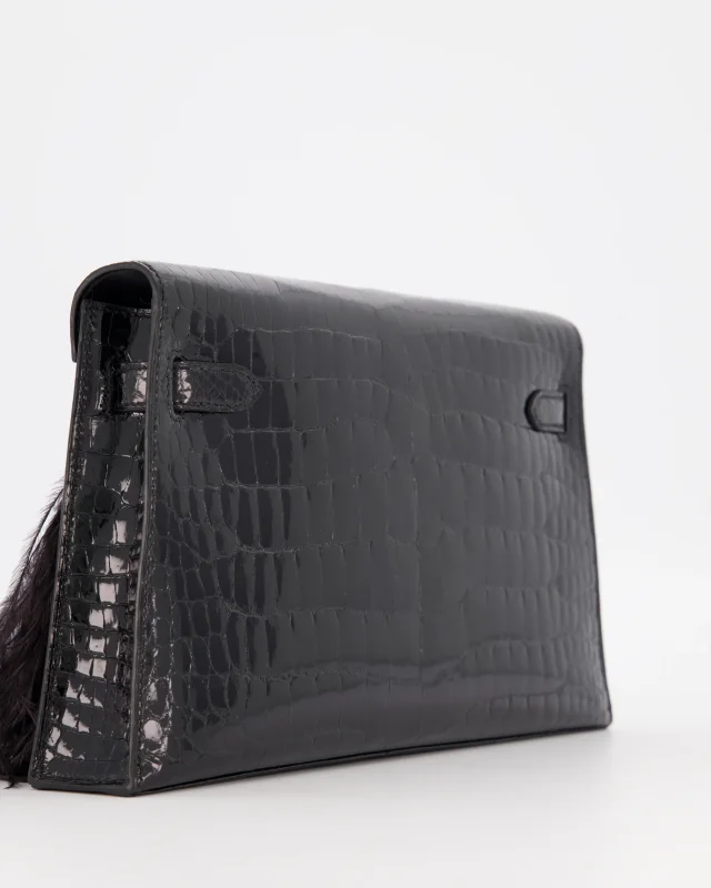 Hermès Kelly Elan Folie Bag in Black Crocodile from Sellier, photo 17 of 24