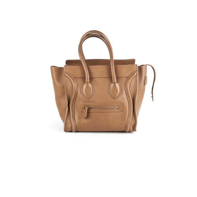 Celine Micro Luggage Taupe Tote in Taupe from The Purse Affair