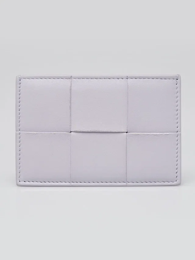 Bottega Veneta Oyster Intrecciato Woven Nappa Leather Cassette Card Holder in Nappa leather from Yoogis
