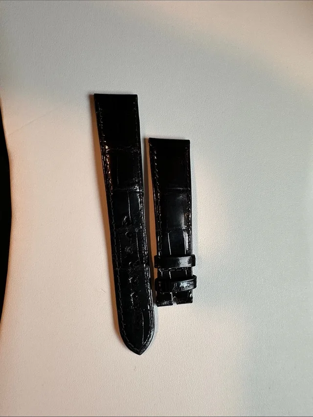 Patek Philippe Glossy Black Crocodile-Style Leather Watch Strap in black Crocodile from Poshmark