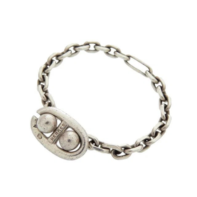 Hermès Vintage Chaine D'ancre Silver Hallmar Key Chain Key Holder in Silver from The Reluxe