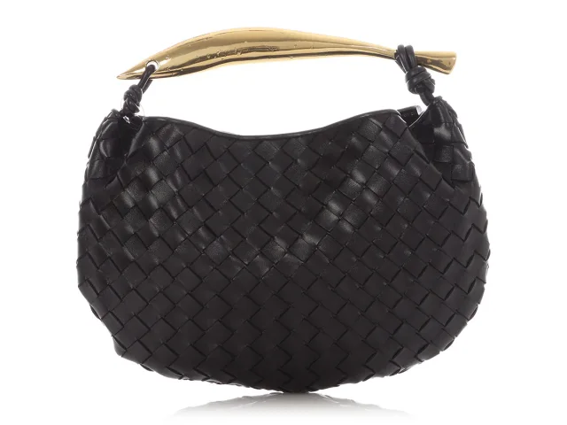 Bottega Veneta Small Black Intrecciato Leather Sardine Tote in Black Woven leather from Ann's Fabulous Finds, photo 4 of 9