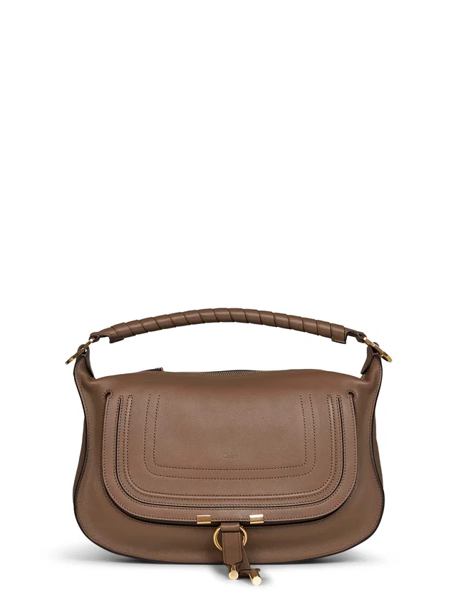 Chloé Marcie Shoulder Bag — Brown Calf Leather in Brown Calfskin from HEWI