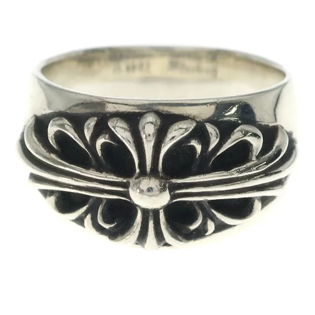 Chrome Hearts Flrl Floral Cross Ring Silver in Silver from The Reluxe
