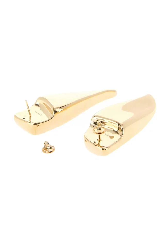 Bottega Veneta Gold-Finished Sterling Silver Earrings — Gold in Gold from HEWI, photo 3 of 3