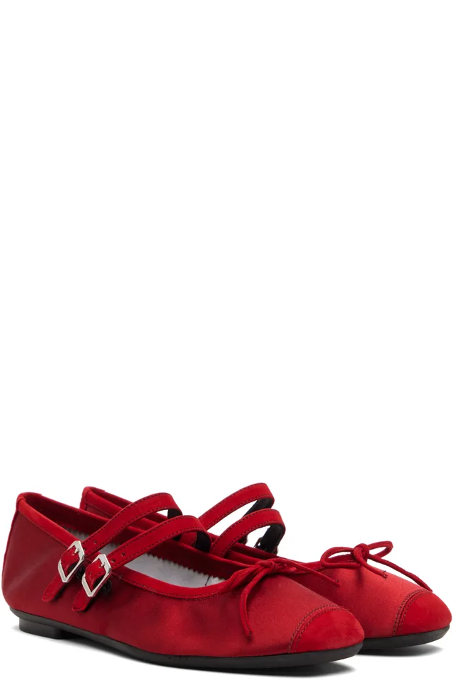 Hai Red Reqins Edition Hemily Ballerina Flats, photo 4 of 5 from SSENSE