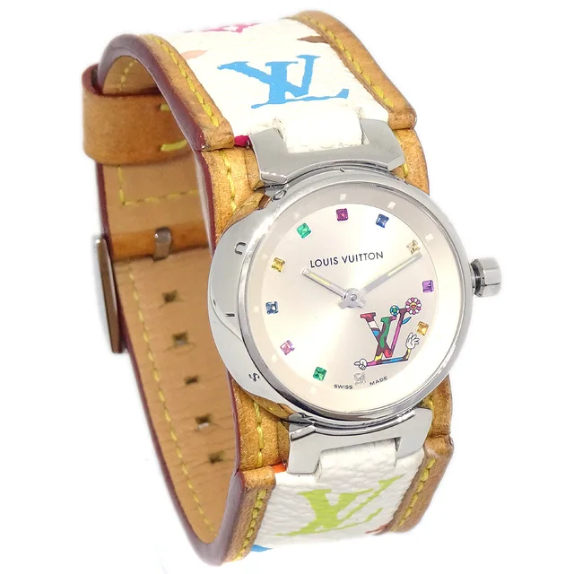 Louis Vuitton × Takashi Murakami Tambour Love Monogram Ref. Q12130 in Canvas from AMORE Vintage Tokyo
