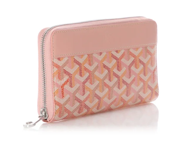 Goyard LE Rose Matignon Zip Around Wallet in Pink Canvas from Ann's Fabulous Finds, photo 5 of 9