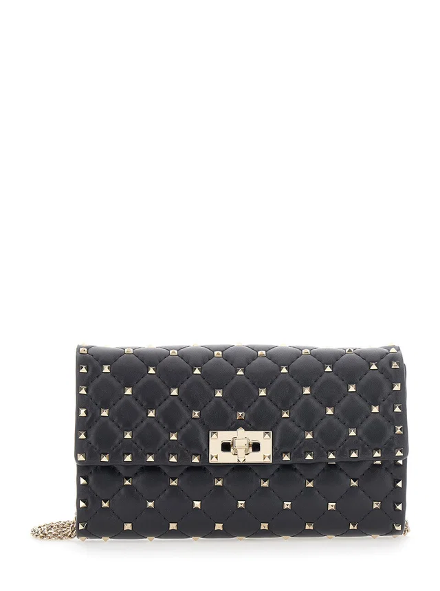 Valentino Garavani Crossbody Bag — Black Lamb Leather in Black Lambskin from HEWI