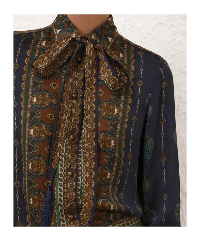 Zimmermann Ascent Satin Scarf Shirt, photo 8 of 8 from SENSER