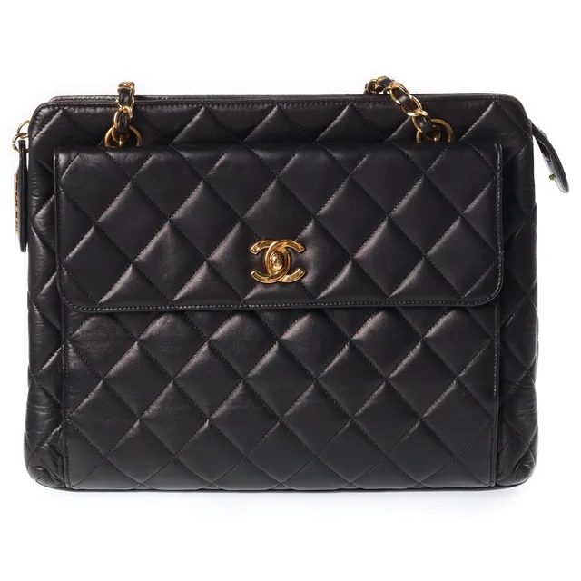 Chanel Quilted Chain Shoulder Bag in Lambskin from The Reluxe