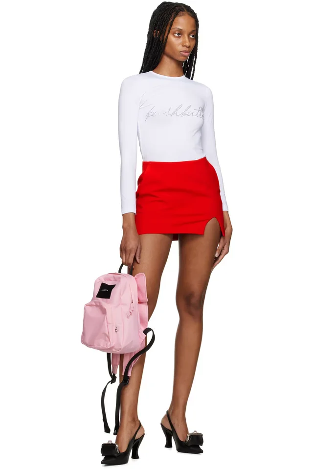 Pushbutton White Crystal Long Sleeve T-Shirt, photo 5 of 5 from SSENSE
