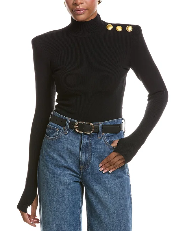 L’AGENCE Jennis Mock Neck Knit Bodysuit, image 1 of 1 from Rue La La
