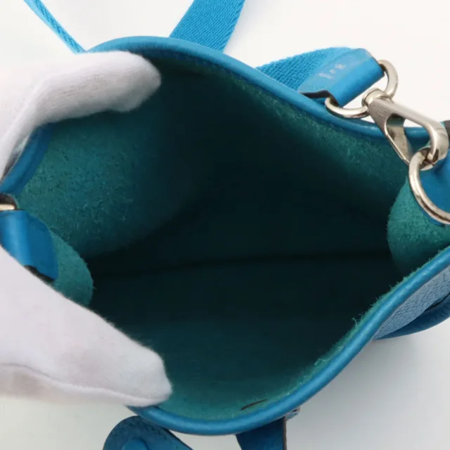 Hermès Evelyne TPM, 2017, Bleu Zanzibar in Blue Clemence leather from VINTAGE QOO TOKYO, photo 5 of 15