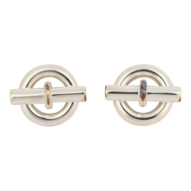 Hermès Mini Chaine D'Ancre Stud Earrings Sterling Silver in Silver from Madison Avenue Couture