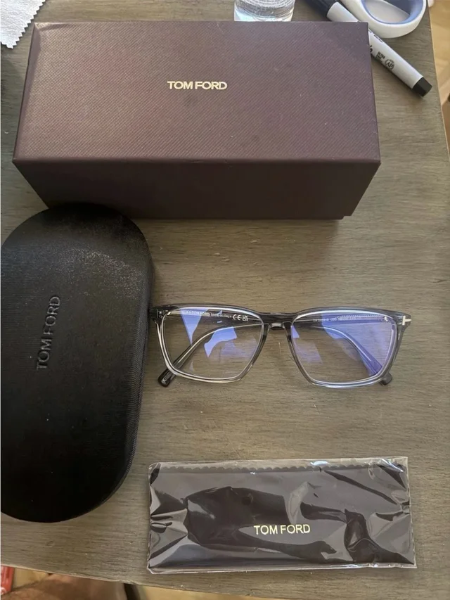 Tom Ford Clear Frame Tf5959 in black|white from Poshmark