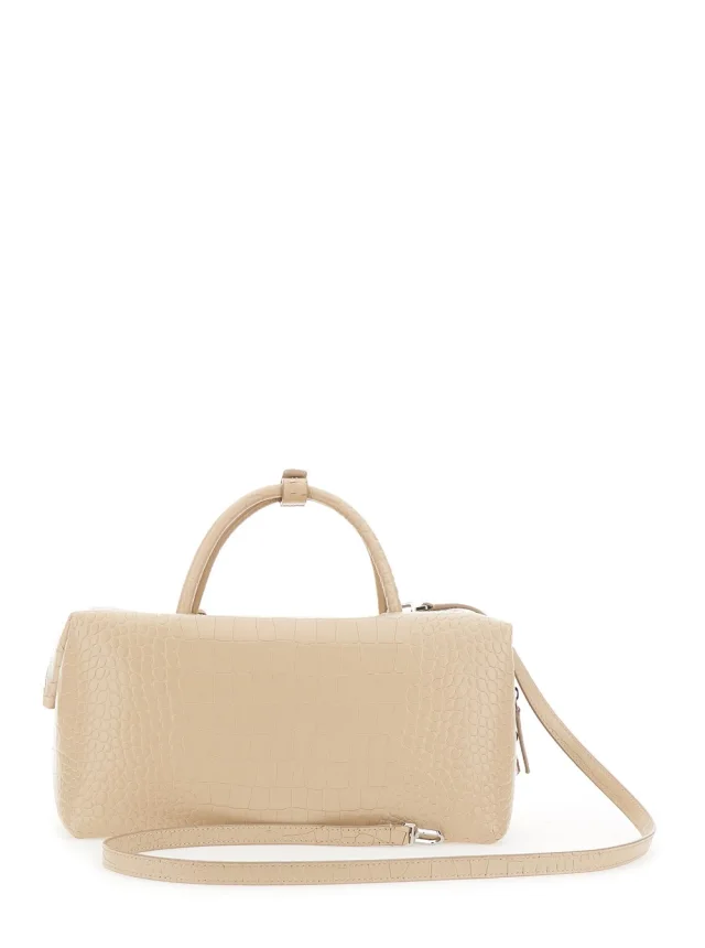 MAX MARA 'Holdall Large' White Handbag with Adjustable and Removable Strap in Leather Woman in White 100% Lamb, photo 7 of 10 from Gaudenzi Boutique