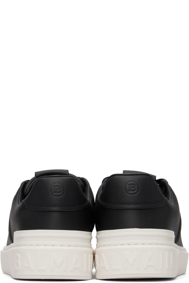 BALMAIN Black B-Court Sneakers, photo 2 of 5 from SSENSE