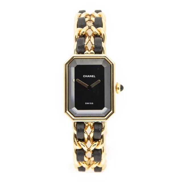 Chanel Premiere Black Gold Plated Shoulder Bag in Black from The Reluxe