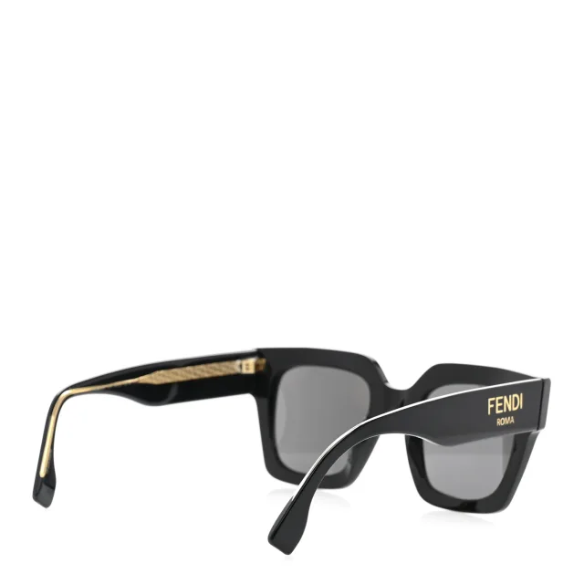 Acetate Fendi Square Sunglasses FE40101I Black in Black from FASHIONPHILE, photo 4 of 7