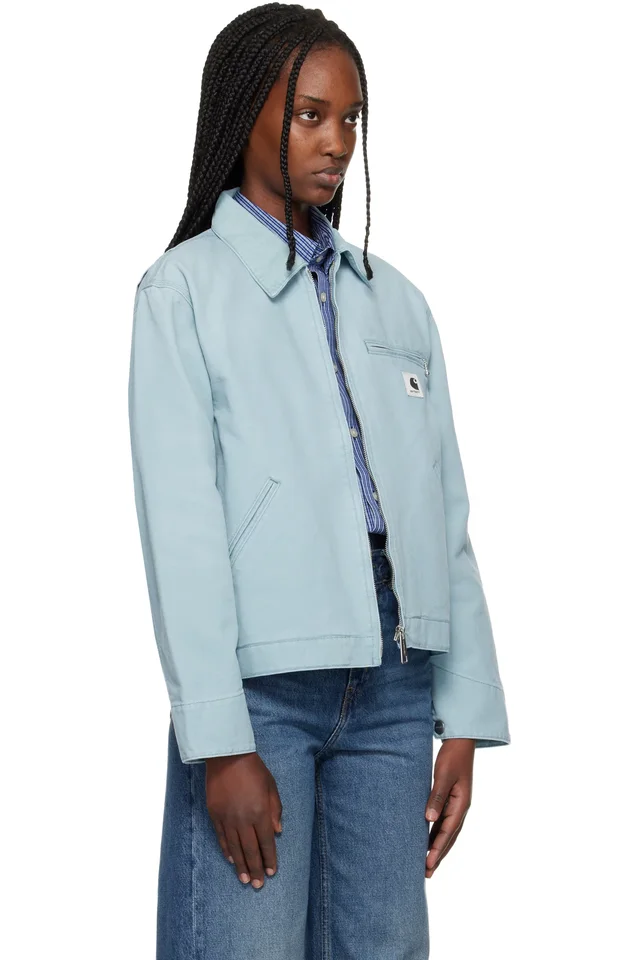 Carhartt Work In Progress Blue OG Detroit Jacket, photo 2 of 4 from SSENSE