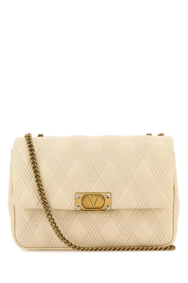 Valentino Garavani Quiltie 67 Shoulder Bag — Beige in Beige Nappa leather from HEWI